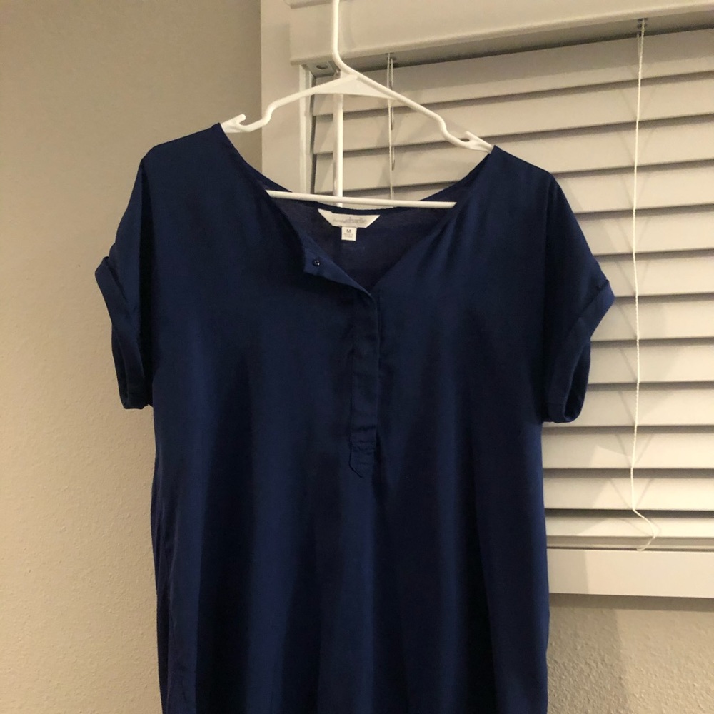 Charming Charlie navy blue blouse